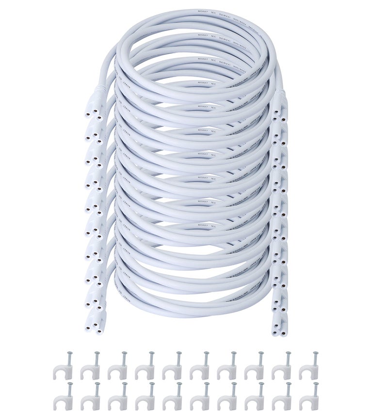SinLoon UL-LP Certification T5 T8 LED Lamp Connecting Wire for Ceiling Lights - Daylight Integrated Tube Cable Linkable Cords for Lamp Holder Socket Fittings (6.5FT/2M, 10-Pack) - Image 1